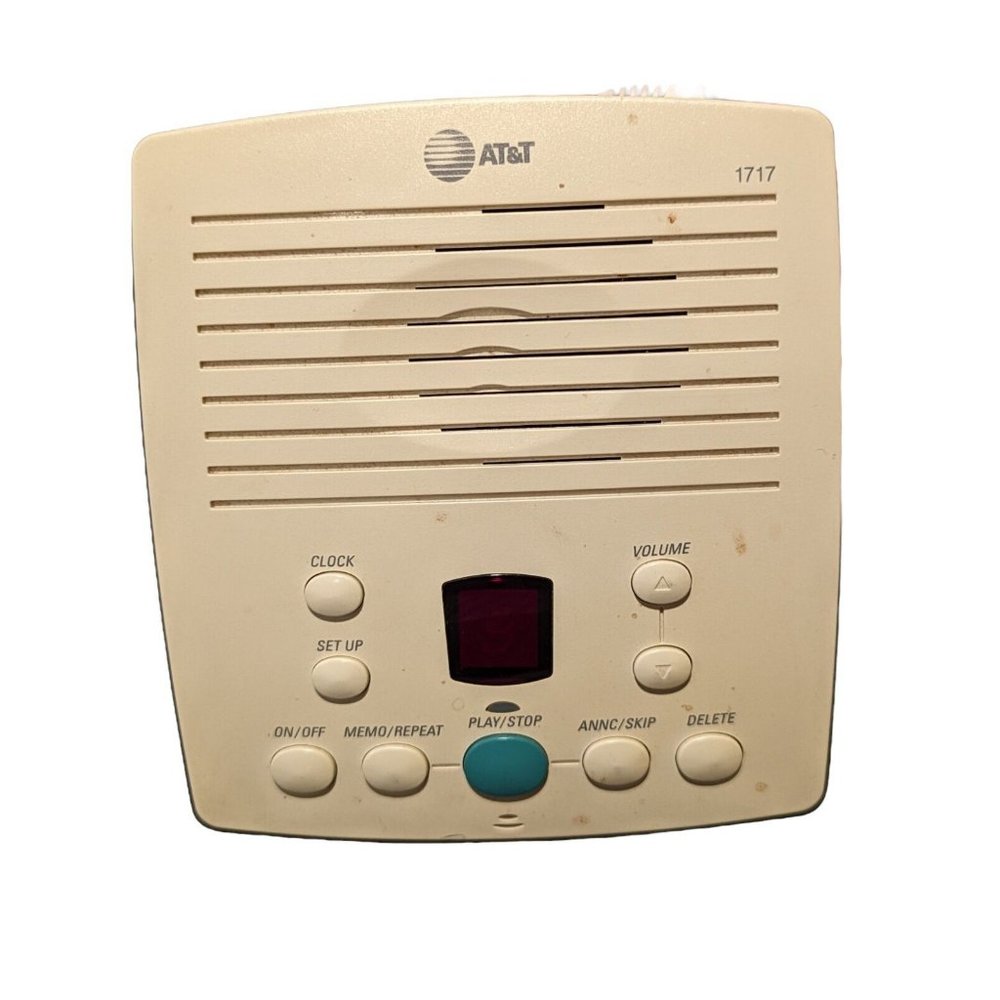 AT&T Tapeless Digital Answering Machine System with Time/Day 1717